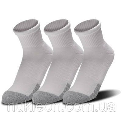 Популярний! Шкарпетки Under Armour 1353262-100 Heatgear Quarter 3 пари Білий LG (192811960434) - Краща якість тільки на