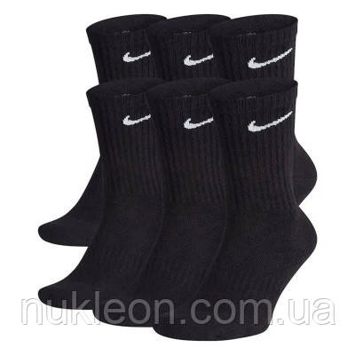 Популярний! Шкарпетки Nike U NK EVERYDAY CUSH CREW 6PR-BD SX7666-010 38-42 6 пар Чорні (888408282750) - Краща якість тільки на