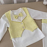 Костюм для хрещення "Маленький принц" інтерлок/жаккард зріст 62 см (1 – 3 місяці) Betis Жовтий, фото 2