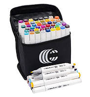 Набір скетч маркерів для малювання та скетчів 48 штук Фломастери Маркери художні двосторонні в сумці