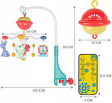 Мобіль для дитячого ліжечка з нічником музичний MalPlay, фото 5