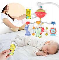 Мобіль для дитячого ліжечка з нічником музичний MalPlay, фото 4