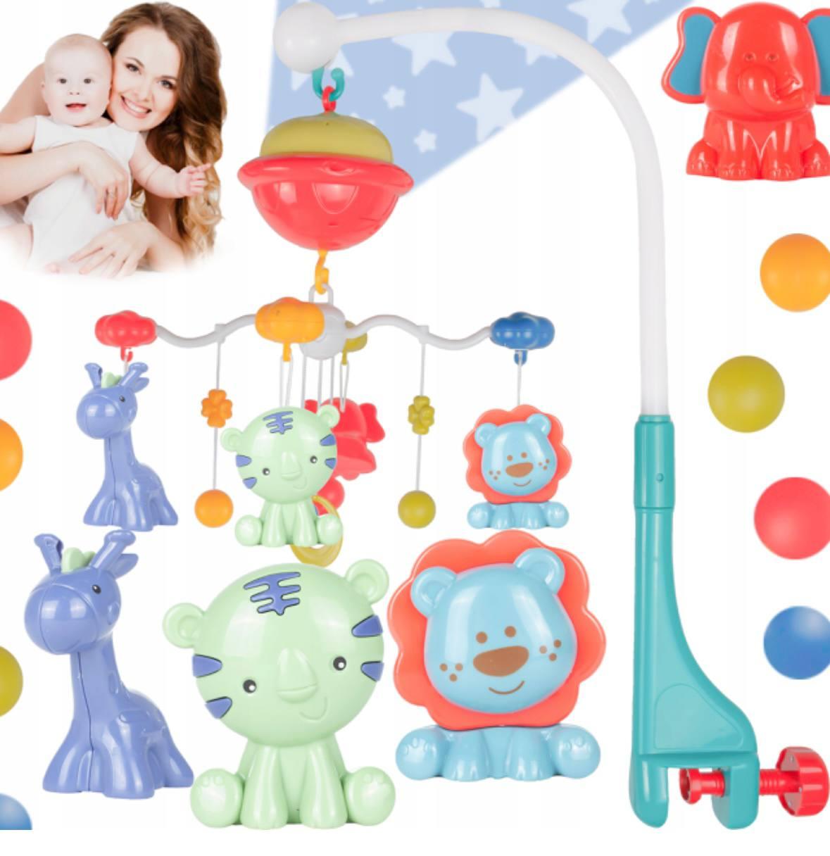 Мобіль для дитячого ліжечка з нічником музичний MalPlay