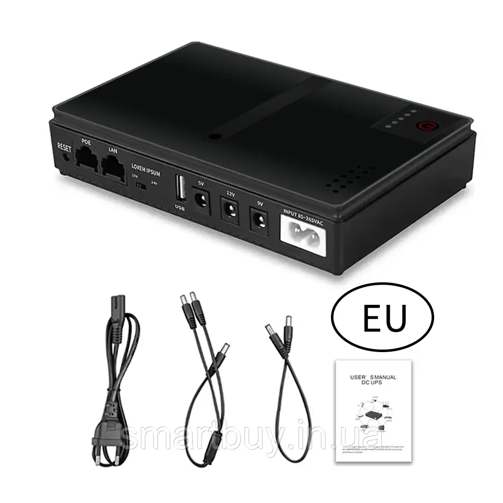 UPS DC1018P 10400mAh - ДБЖ для роутера (джерело безперебійного живлення) Гар. 1міс