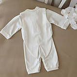 Костюм для хрещення "Елеганс" довгий рукав хлопчик інтерлок зріст 62 см (1 – 3 місяці) Betis Молочний, фото 3