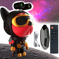 Світлодіодний нічник проєктор зоряного неба Космічна Собака Space Dog Star Light лазерна LED-лампа світиль