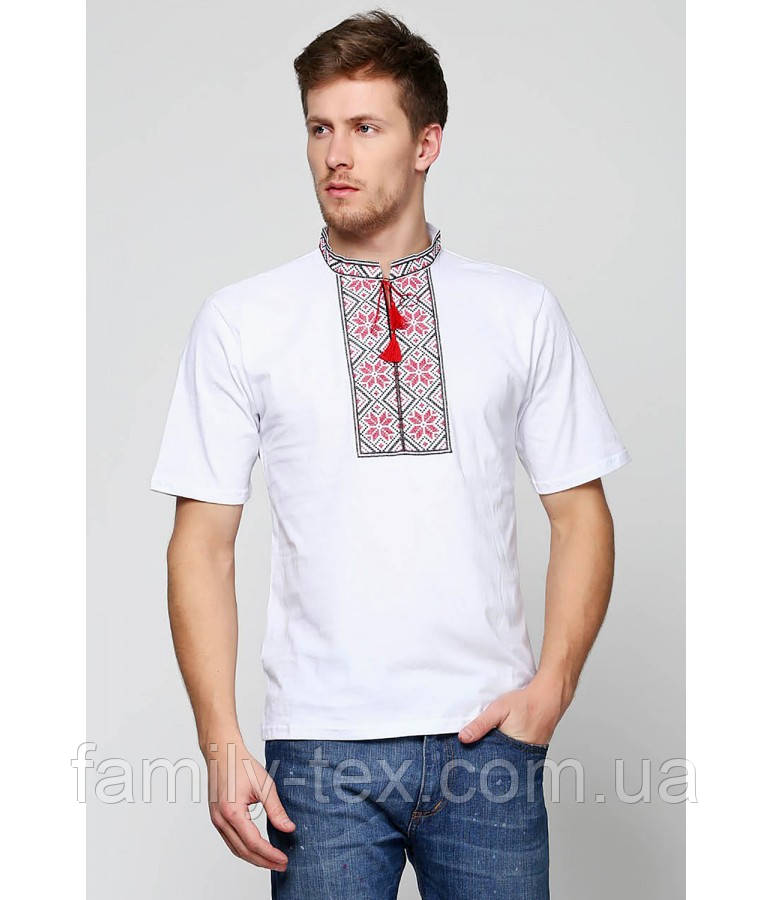 Чоловіча вишита чорна футболка, розміри S,M, L, XL,2XL, фото 1