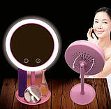 Кругле дзеркало з підсвічуванням та вентилятором Beauty Breeze Mirror, фото 2