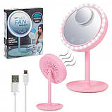 Кругле дзеркало з підсвічуванням та вентилятором Beauty Breeze Mirror, фото 3