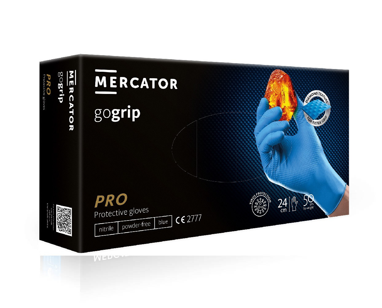 Міцні нітрилові рукавички POWERGRIP BLUE (GOGRIP)