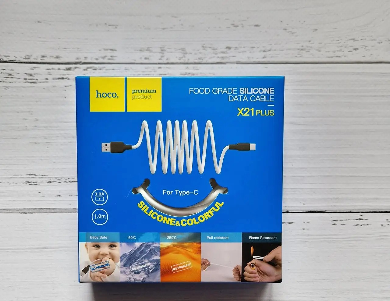 USB Кабель TYPE-C HOCO X21 Plus "Silicone" 1М