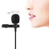 Петличний мікрофон із кабелем Lightning JH-041-A з виходом під навушники, фото 2