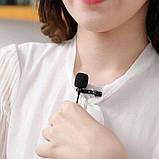 Петличний мікрофон із кабелем Lightning JH-041-A з виходом під навушники, фото 3