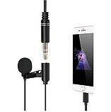 Петличний мікрофон із кабелем Lightning JH-041-A з виходом під навушники, фото 7