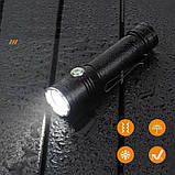 Ліхтар кишеньковий акумуляторний світлодіодний LED потужний ручний ЕТ20, фото 2