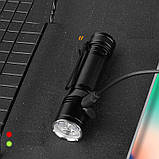 Ліхтар кишеньковий акумуляторний світлодіодний LED потужний ручний ЕТ20, фото 4