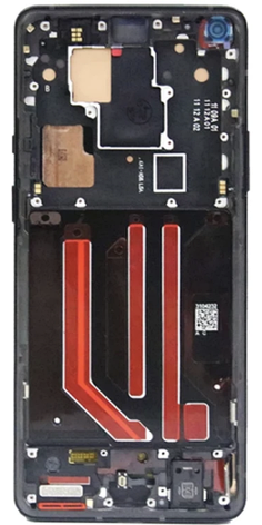 Дисплей (екран) для OnePlus 8T/9R + touchscreen, чорний, Amoled, оригінал (54) переклеєне скло, версія, фото 1