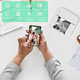 Портативний термопринтер Mini Printer C15 для друку зі смартфона без заправлення чорнила (м'ятний), фото 5