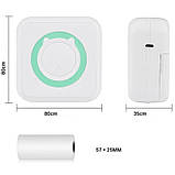 Портативний термопринтер Mini Printer C15 для друку зі смартфона без заправлення чорнила (м'ятний), фото 8