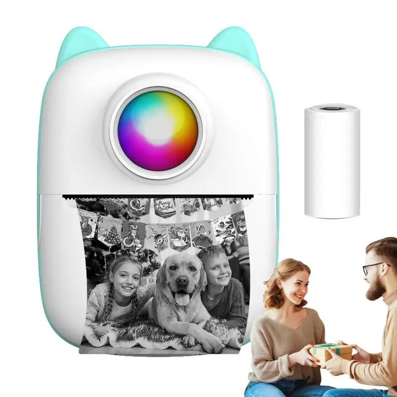 Портативний міні принтер Bluetooth для смартфона Mini Printer X2 Блакитний