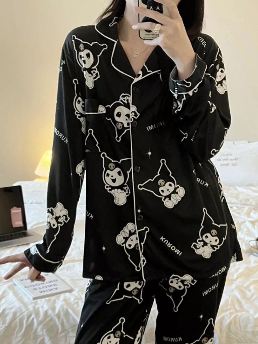 Пижама для девочки с принтом аниме Kuromi, подростковая пижама с ...
