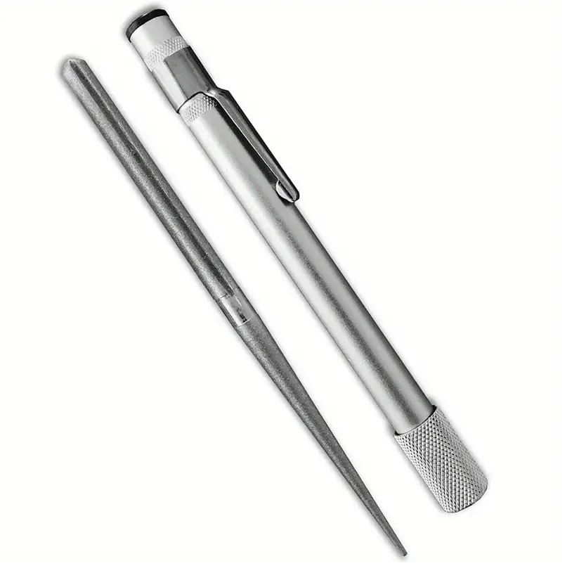 Точилка для ножів кишенькова алмазна для ножів, ножиць та гачків Срібляста, фото 1