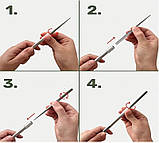 Точилка для ножів кишенькова алмазна для ножів, ножиць та гачків Срібляста, фото 2