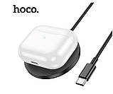 Зарядний бездротовий пристрій Hoco CW50 3в1 SafeMag 15W Type-C магнітний для телефону/годинника/навушників, фото 3