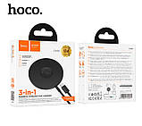 Зарядний бездротовий пристрій Hoco CW50 3в1 SafeMag 15W Type-C магнітний для телефону/годинника/навушників, фото 6
