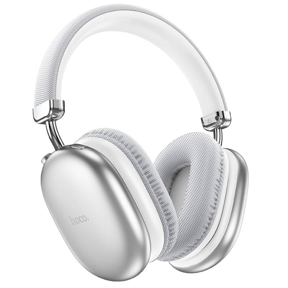 Навушники Hoco W35 Max бездротові BT5.3, AUX, TF, Type-C Сріблясті