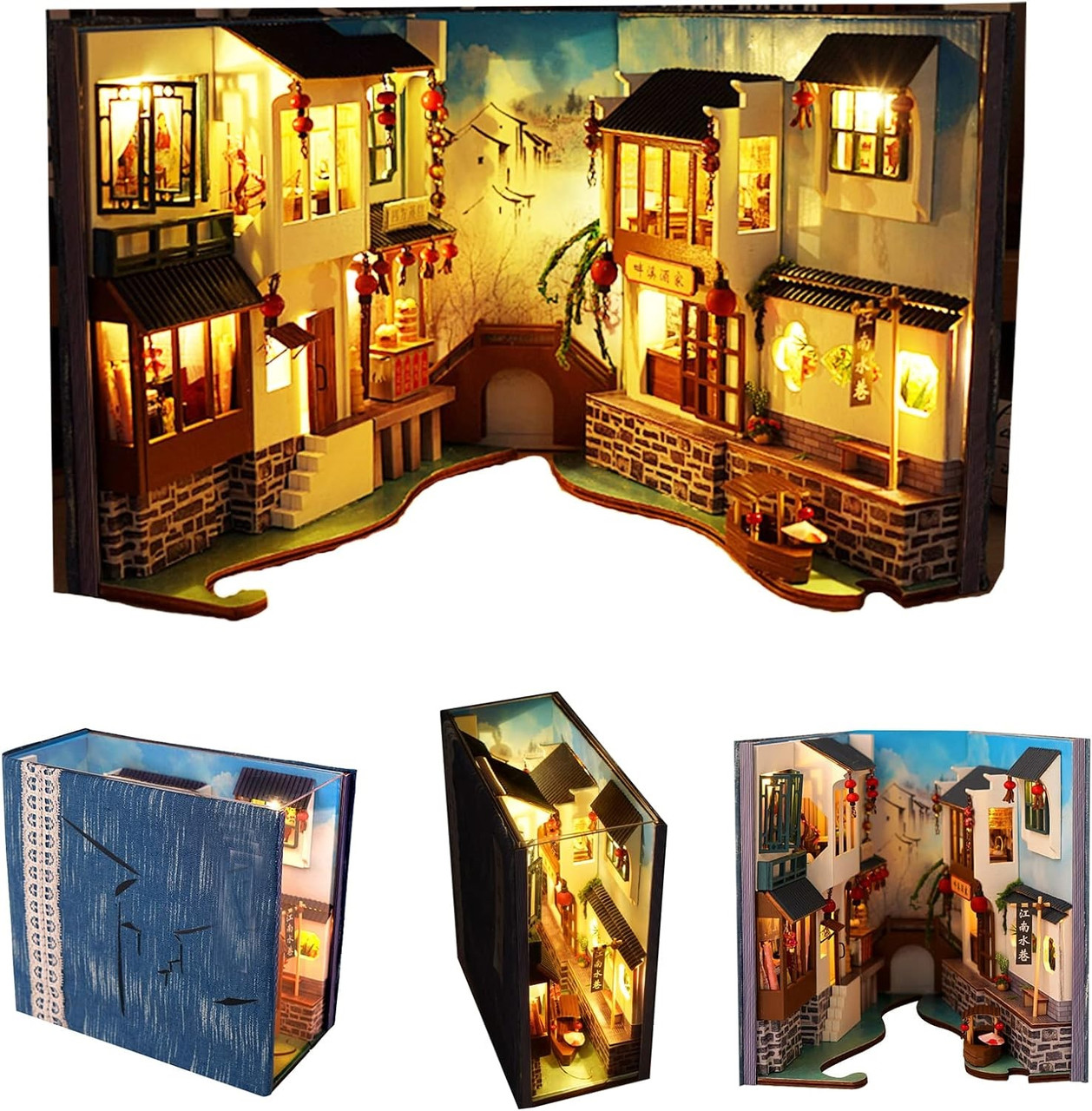 Бук Нук Водна Алея Book Nook Water Alley Інтер'єрний конструктор DIY TC-10 + купол