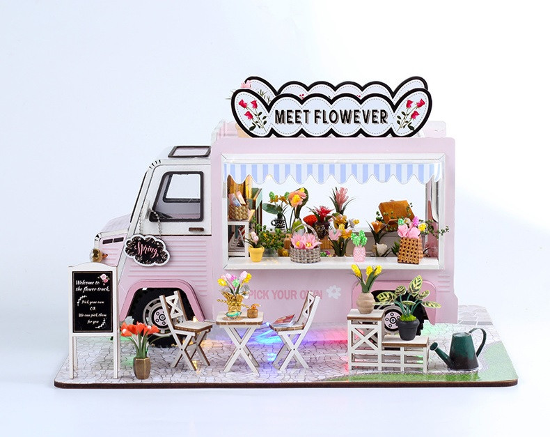 Румбокс Квіткова машинка конструктор Meet Flower Car TSZH210 + купол