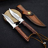 Ніж із фіксованим клинком + чохол Коричневий, фото 6