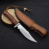 Ніж із фіксованим клинком + чохол Коричневий, фото 7
