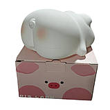 Нічник силіконовий Біле Порося Sleeping Pig Lamp, фото 6