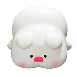 Нічник силіконовий Біле Порося Sleeping Pig Lamp, фото 10