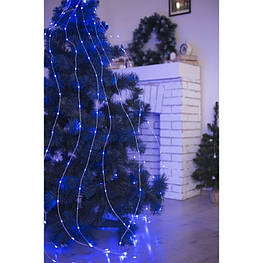 Гірлянда світлодіодна роса кінський хвіст дроту 400 LED (синій) від USB - оригінал