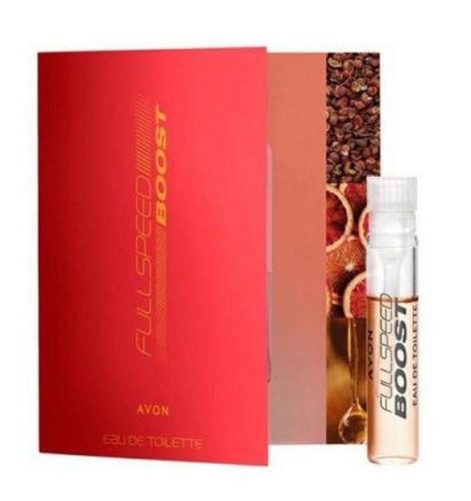 Листівка з пробним зразком туалетної водиAvon Full Speed Boost, 0,6 мл, фото 1