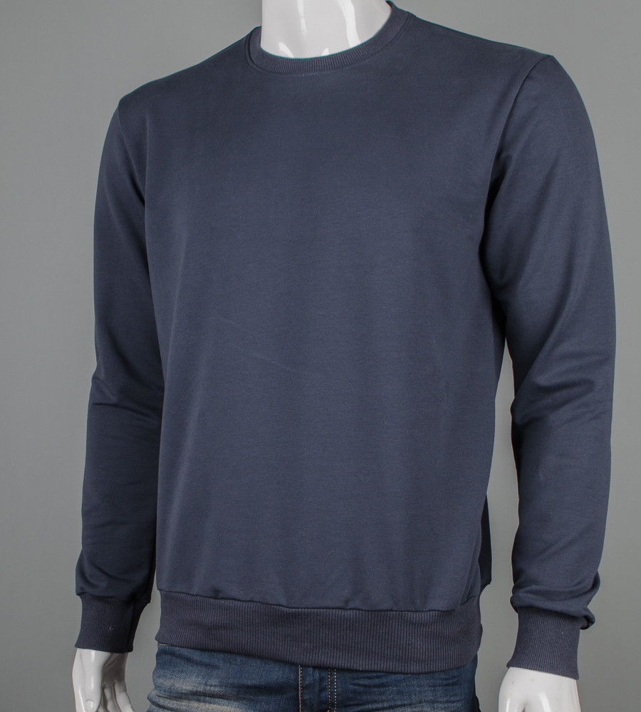 Світшот батал двонитка Однотонна Графіт 7300б, 3XL (1шт), фото 1