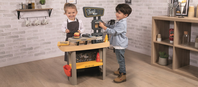 Інтерактивний ресторан Smoby Toys 2 в 1 Бургер Хаус 29 аксесуарів (310910)