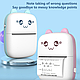 Дитячий термопринтер Mini Printer Bluetooth портативний друк з телефона + 1 рулоном паперу Бірюза, фото 9