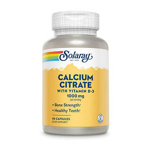 Solaray Calcium Citrate & Vitamin D3 90 caps
