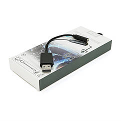 Перехідник для навушників KIN KY-210 USB2.0 (M) — Jack3.5 (F), Black, Box