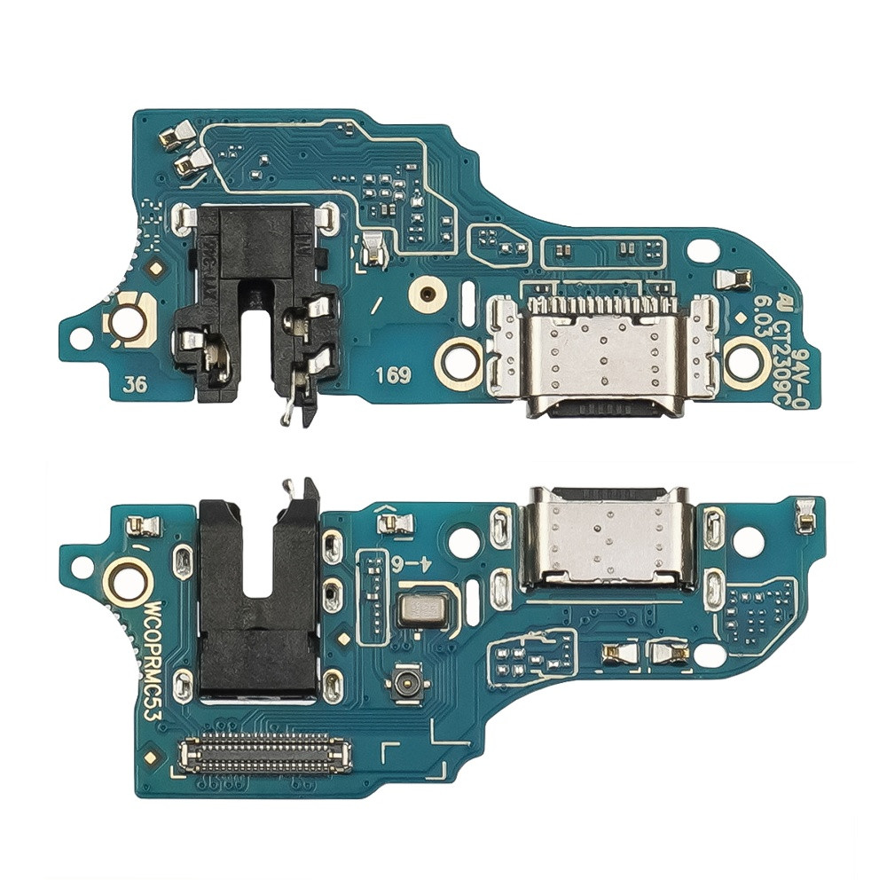 DR Роз'єм зарядки для Realme C53 на платі з мікрофоном і компонентами, фото 1