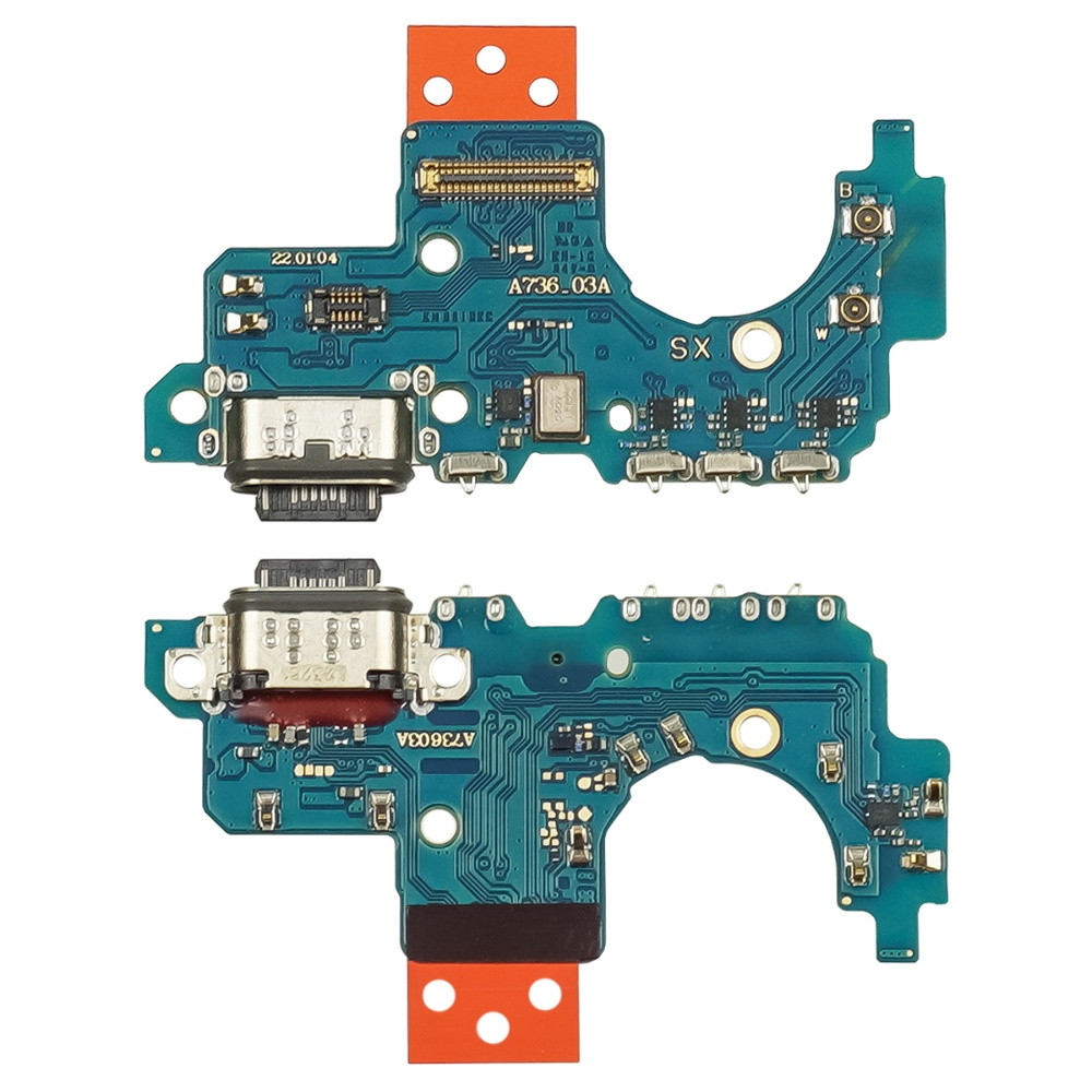 DR Роз'єм заряджання для Samsung A736 Galaxy A73 на платі з мікрофоном і компонентами, фото 1