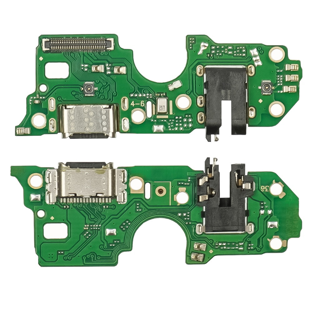 DR Роз'єм заряджання для Oppo A57 (5G)/A57s/A77 на платі з мікрофоном і компонентами, фото 1