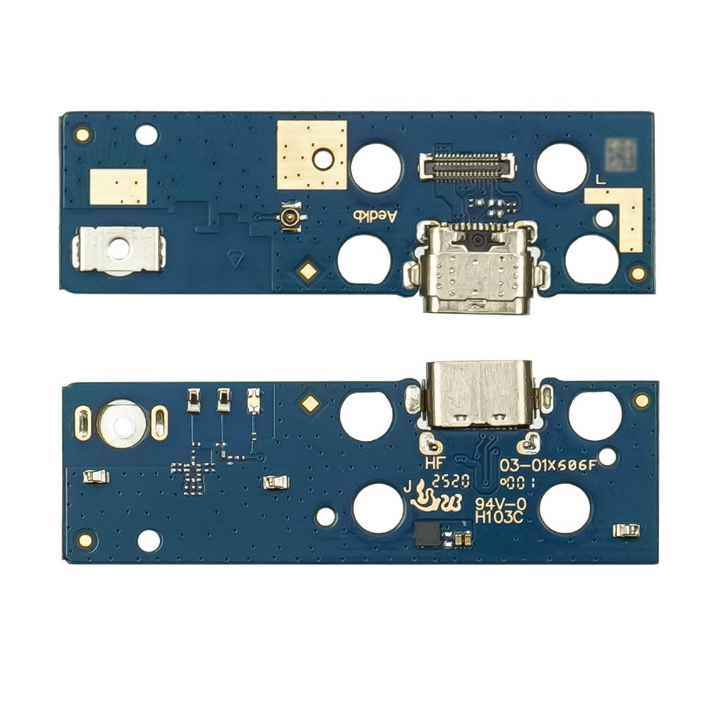 DR Роз'єм зарядки для Lenovo Tab M10 Plus (X606) на платі з мікрофоном і компонентами, фото 1