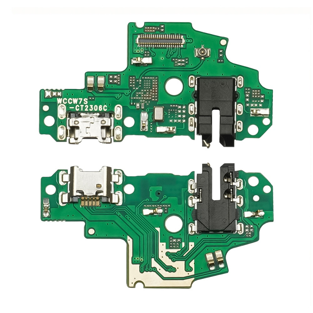 DR Роз'єм заряджання для Huawei P Smart (2017) на платі з мікрофоном і компонентами, фото 1
