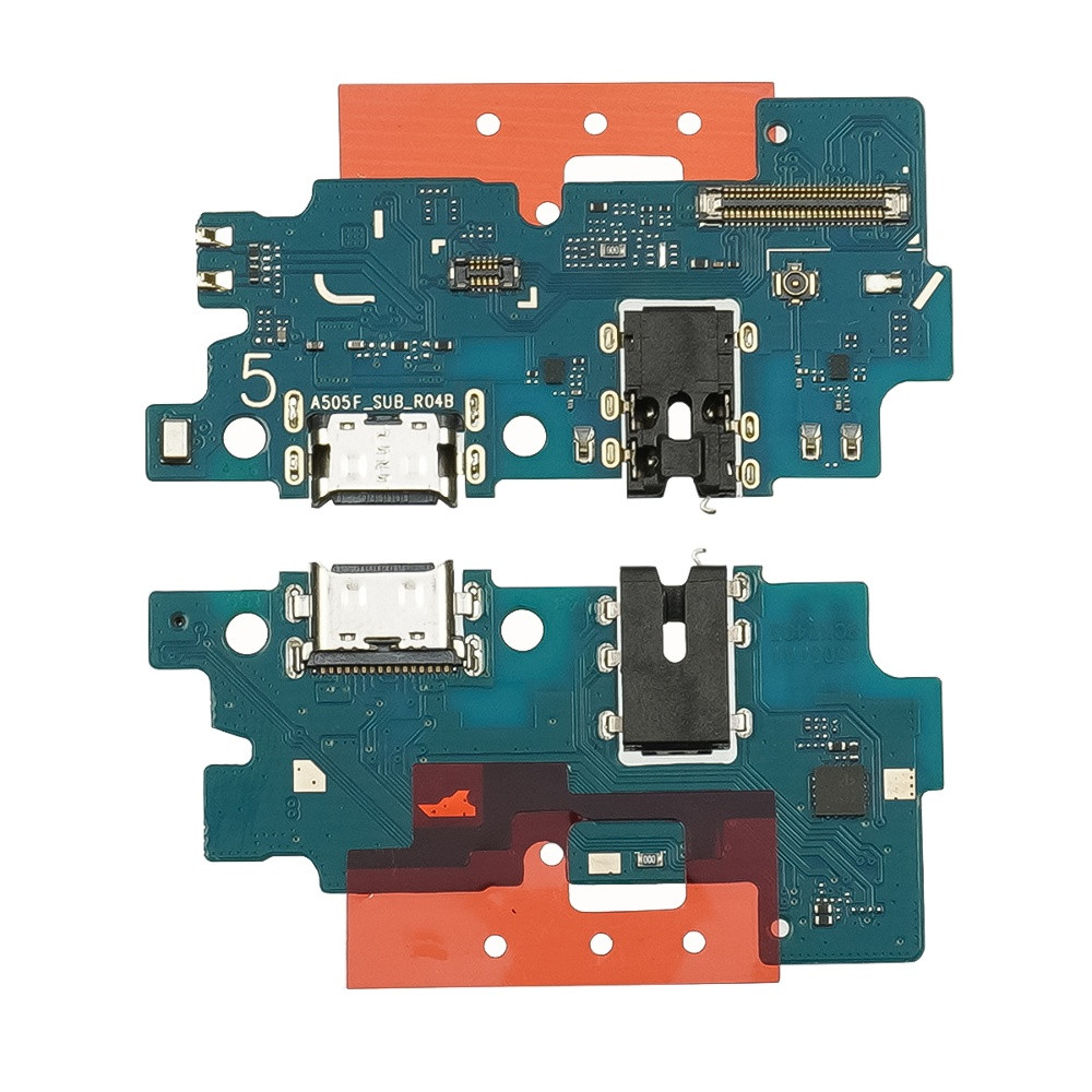 DR Роз'єм заряджання для Samsung A505 Galaxy A50 (2019) на платі з мікрофоном і компонентами, фото 1