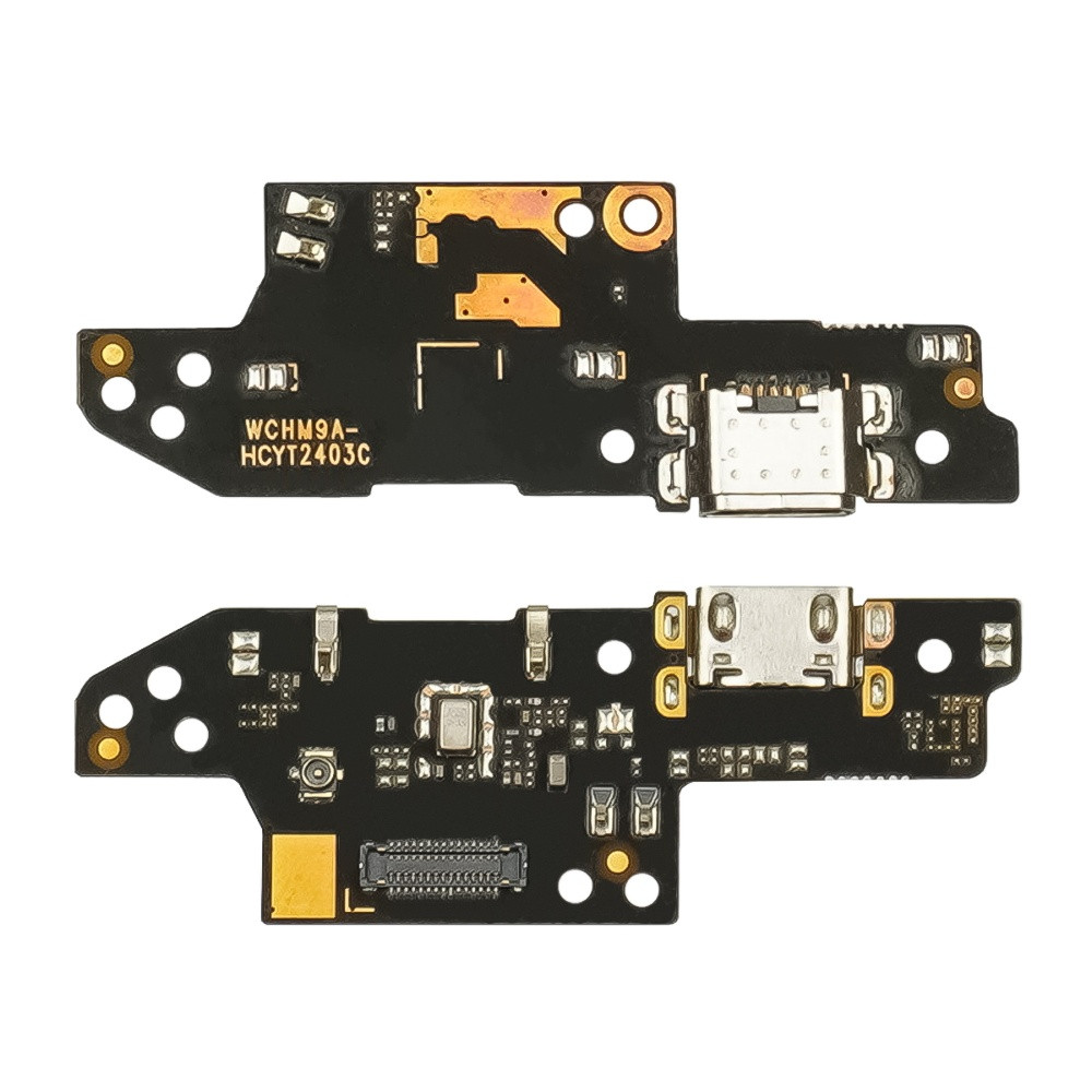 DR Роз'єм зарядки для Xiaomi Redmi 10A на платі з мікрофоном і компонентами, фото 1